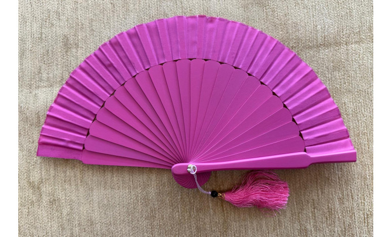 Abanico mini seda liso con funda