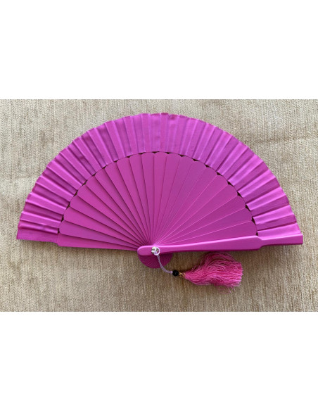 Abanico mini seda liso con funda