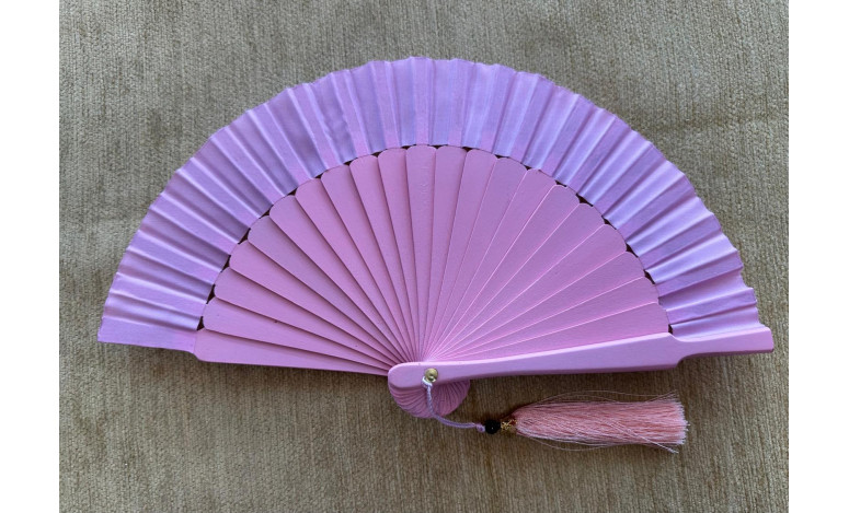 Abanico mini seda liso con funda