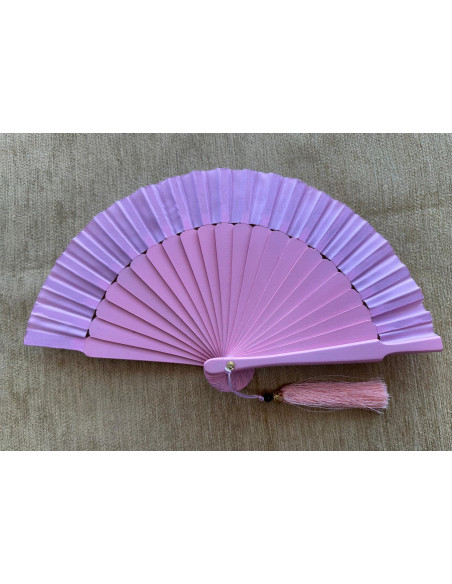 Abanico mini seda liso con funda
