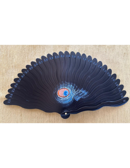 Abanico baraja pavo real