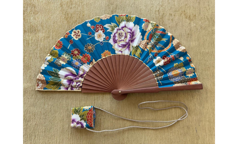 Abanico peral estampado