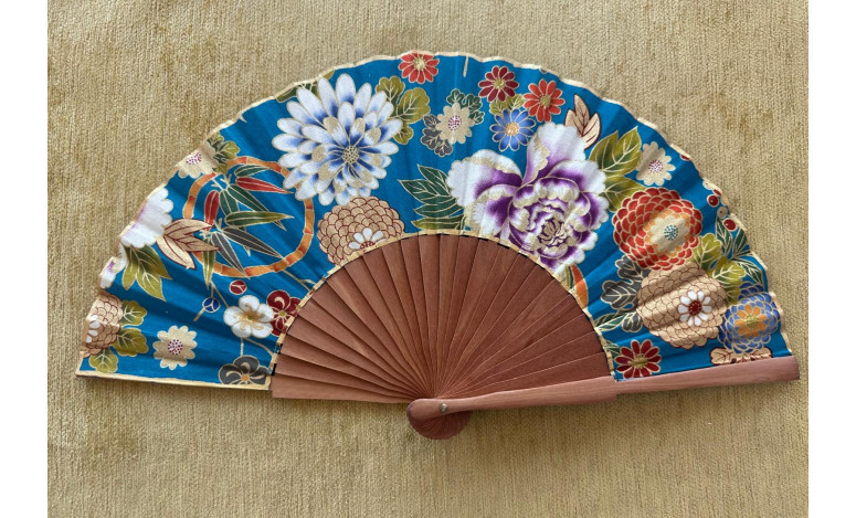 Abanico peral estampado
