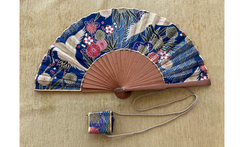 Abanico peral estampado