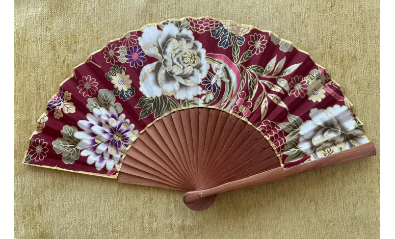 Abanico peral estampado