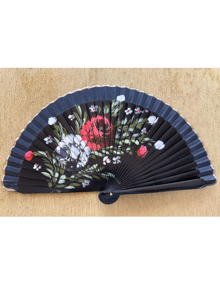 Abanico bolso rosas