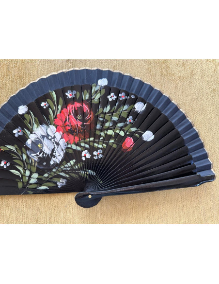 Abanico bolso rosas