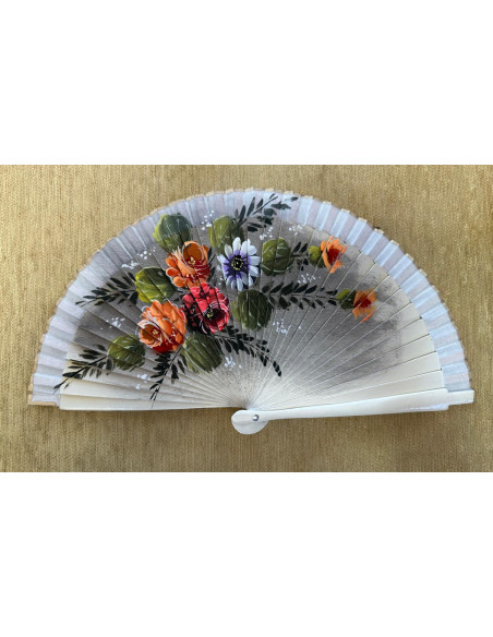 Abanico bolso flores