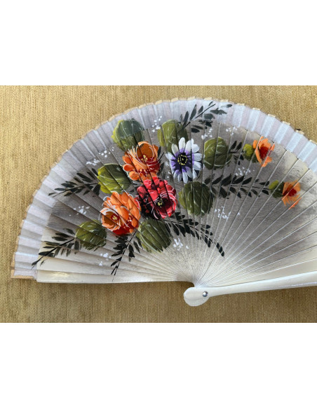 Abanico bolso flores
