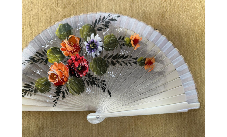 Abanico bolso flores