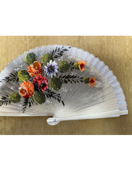 Abanico bolso flores