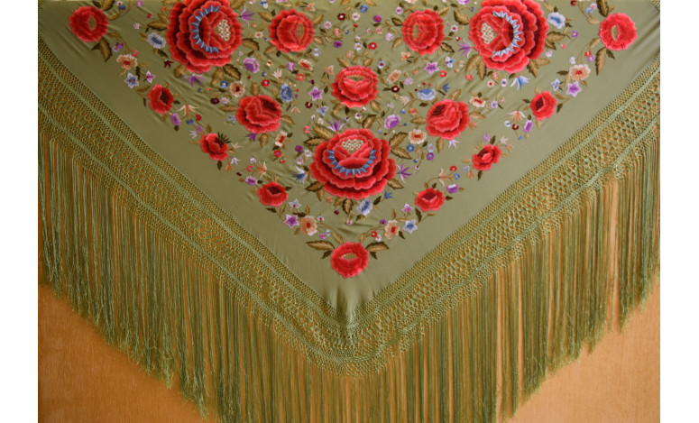 Mantón mano seda 140cm