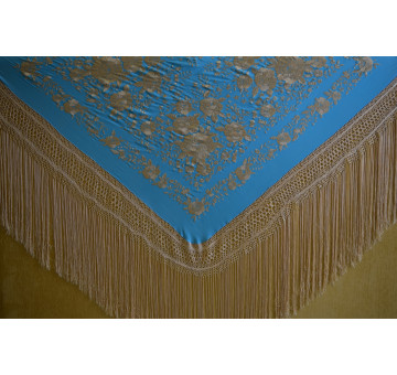 Mantón mano seda 140cm 2