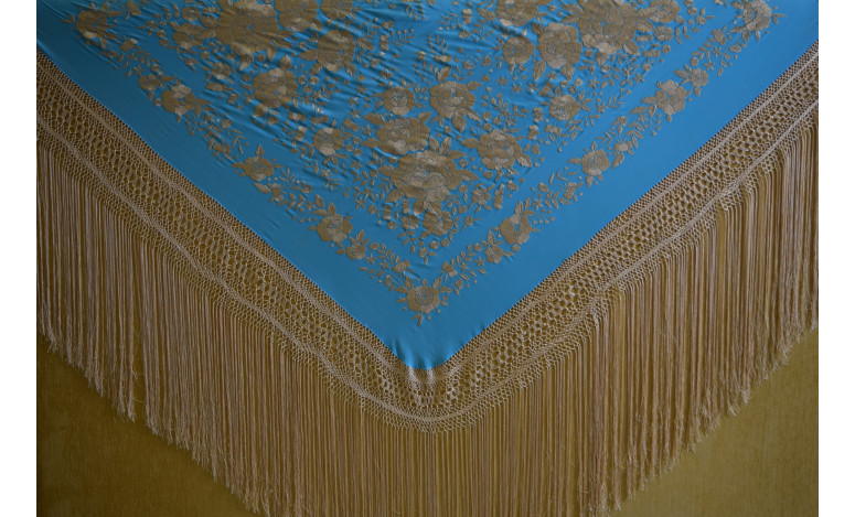 Mantón mano seda 140cm
