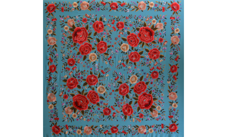 Mantón mano seda 140cm