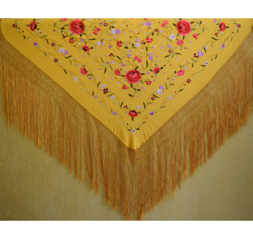 Mantón mano seda 115cm 2