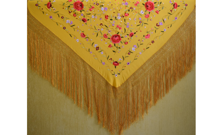 Mantón mano seda 115cm