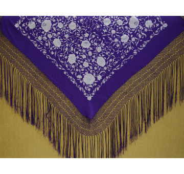 Mantón mano seda 100cm
