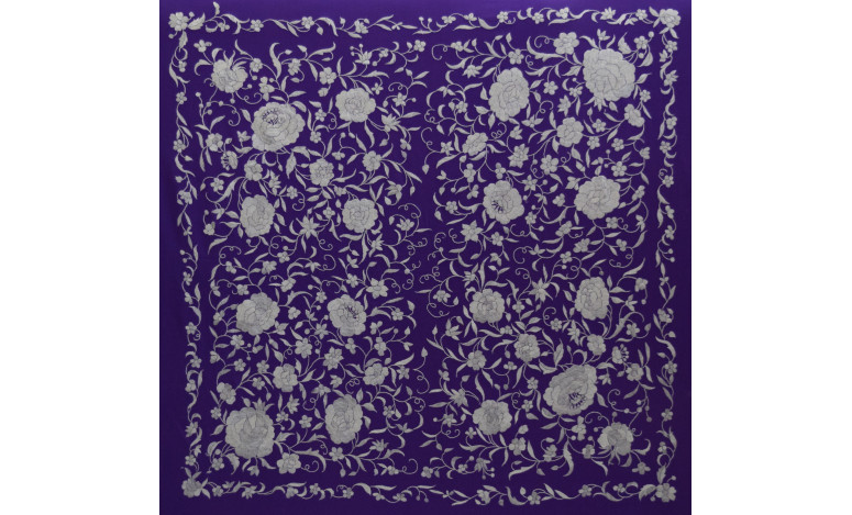 Mantón mano seda 100cm