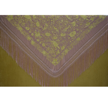 Mantón crespón mano 145cm