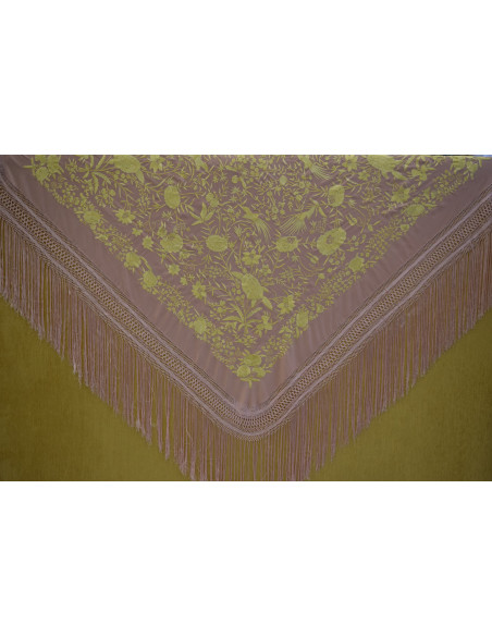 Mantón crespón mano 145cm