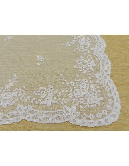 Mantilla bordada a mano en seda 130*240
