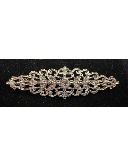 Broche mantilla rodio