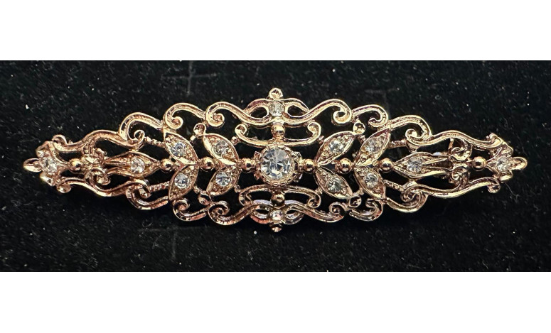 Broche mantilla rodio