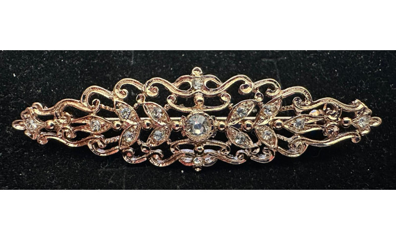 Broche mantilla rodio