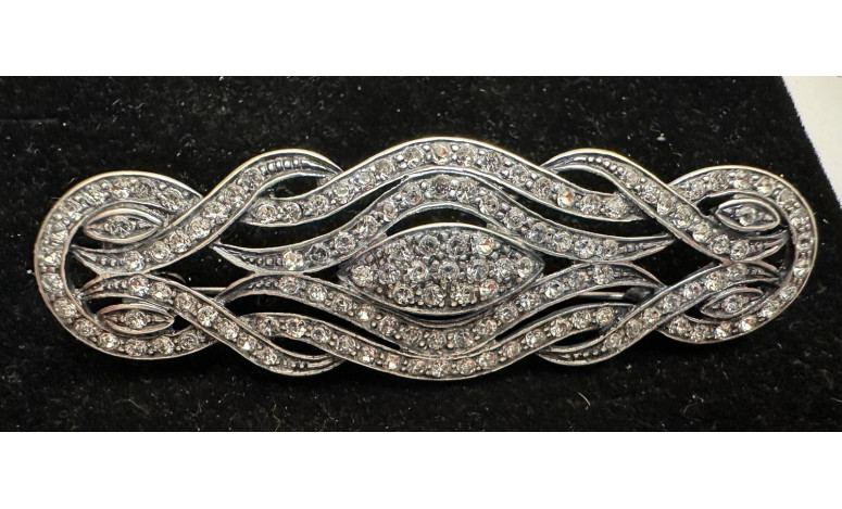 Broche mantilla rodio
