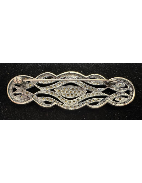 Broche mantilla rodio