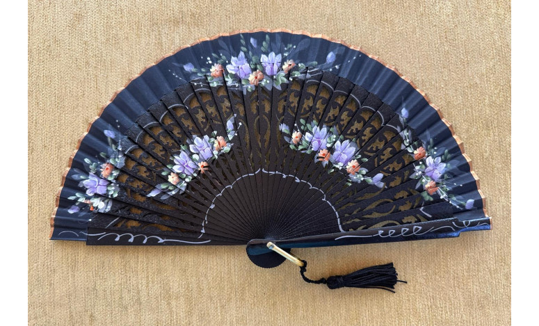 Abanico bolso flores