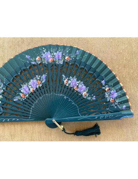 Abanico bolso flores