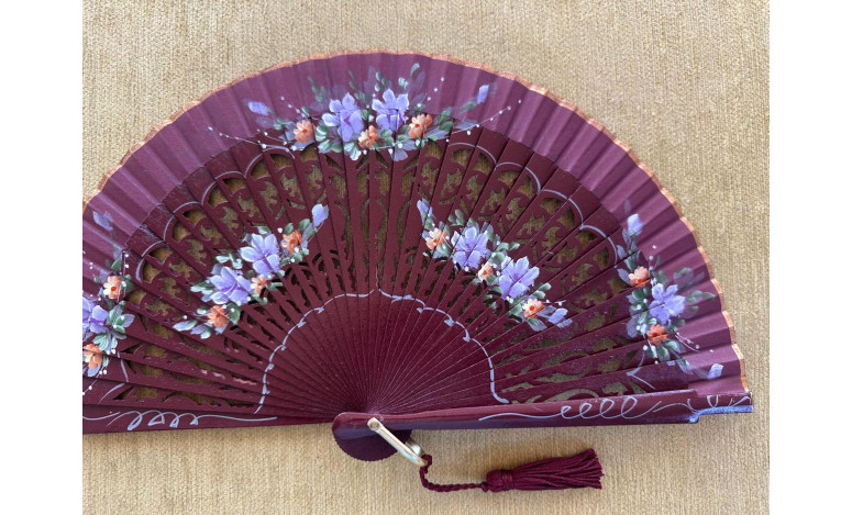 Abanico bolso flores