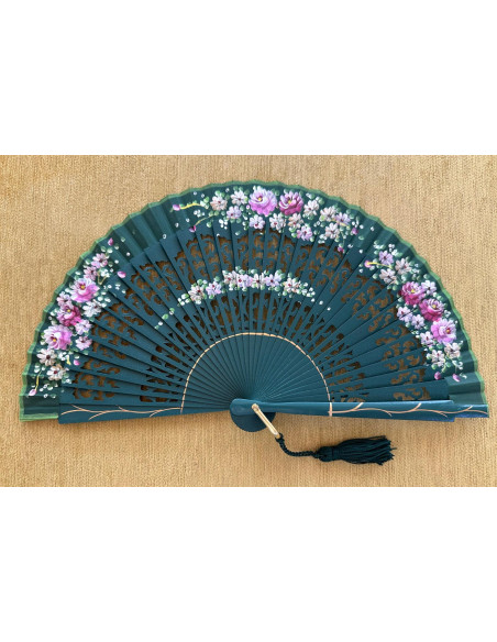 Abanico bolso flores