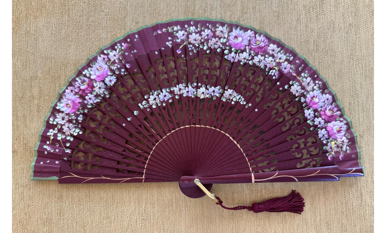 Abanico bolso flores