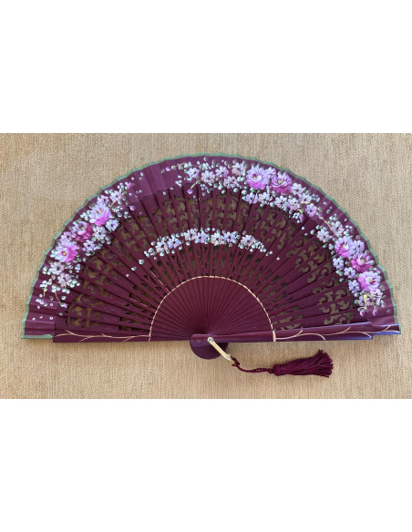 Abanico bolso flores