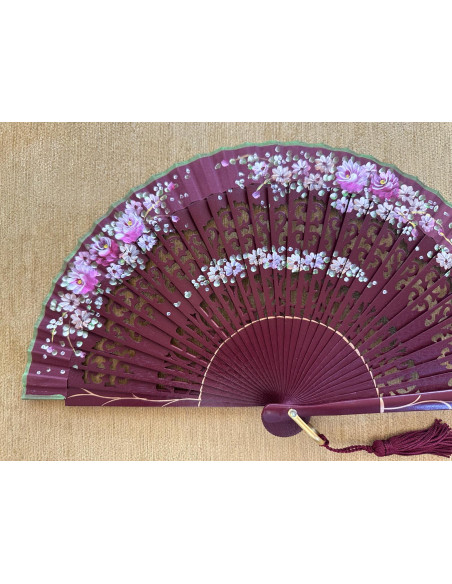 Abanico bolso flores