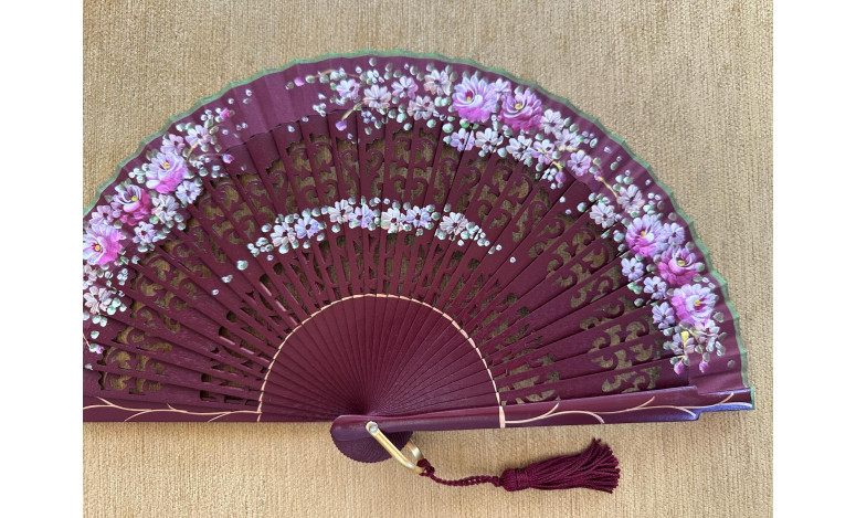 Abanico bolso flores