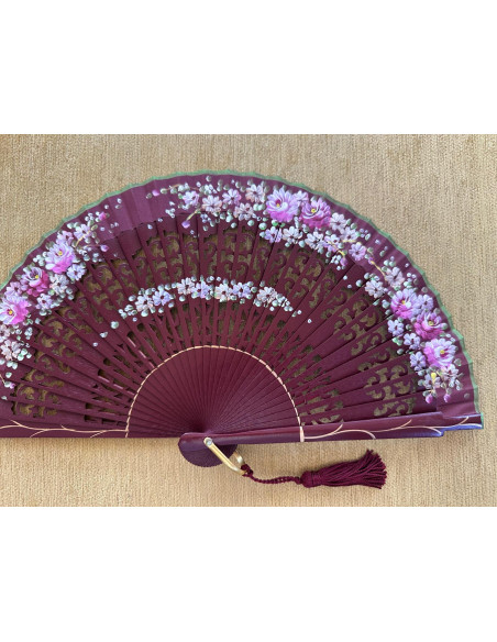 Abanico bolso flores