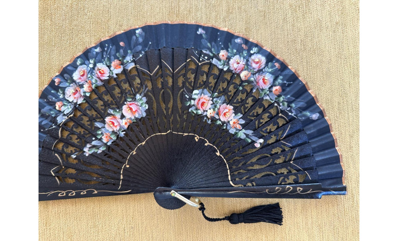 Abanico bolso flores