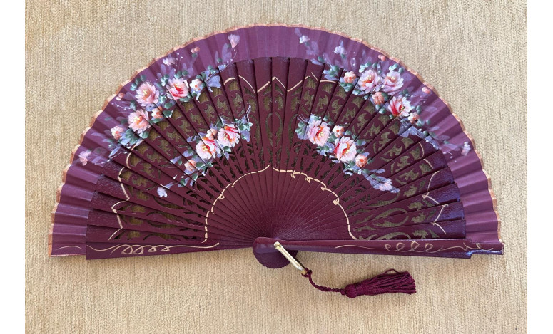 Abanico bolso flores