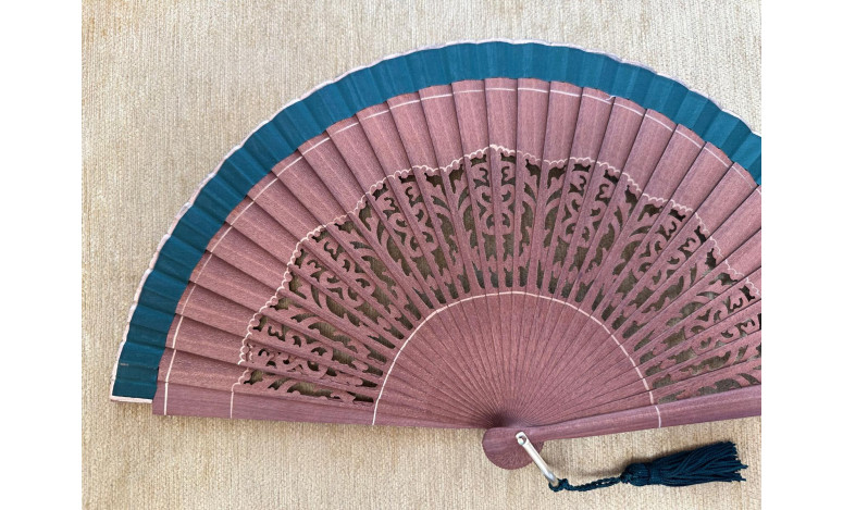 Abanico liso madera calada
