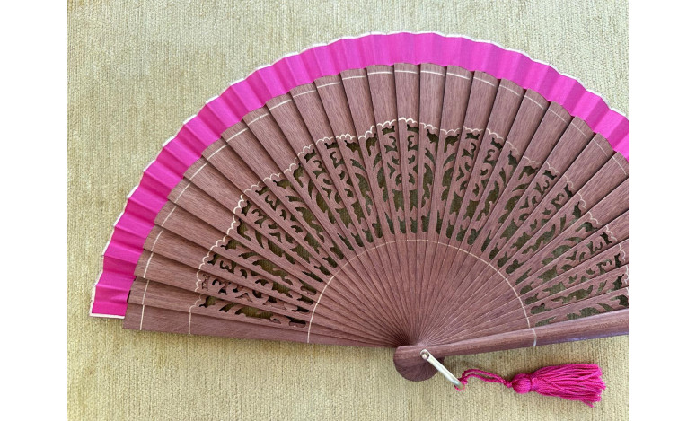 Abanico liso madera calada