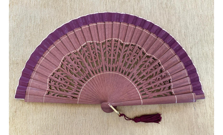 Abanico liso madera calada