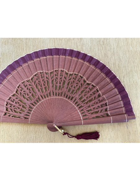 Abanico liso madera calada