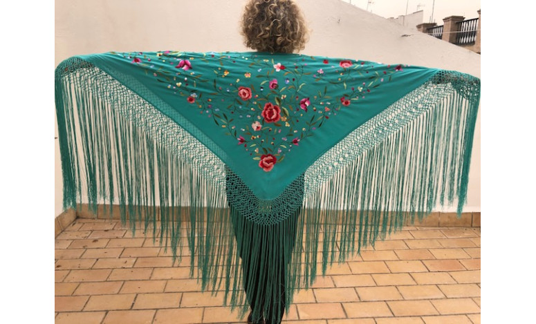 Mantón mano seda 115cm