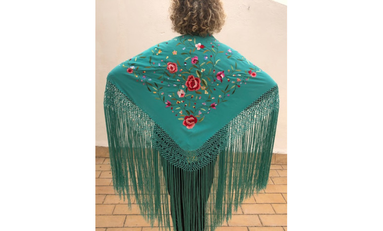 Mantón mano seda 115cm
