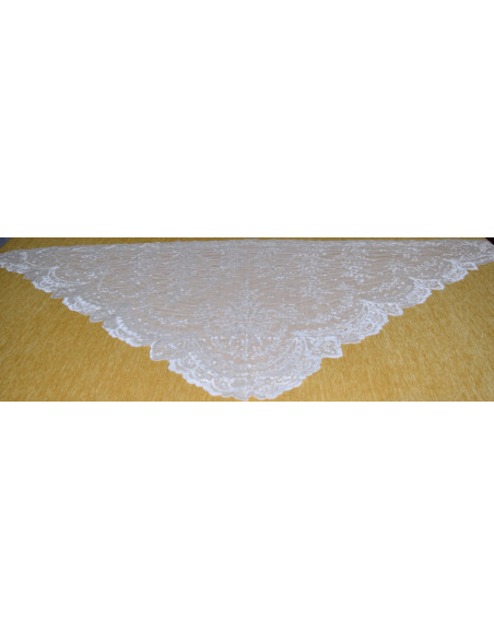 Mantilla mano seda 3 picos