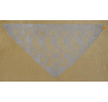 Mantilla triangular plata 90*190